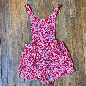 🍄Floral Faux-veralls Romper🍄